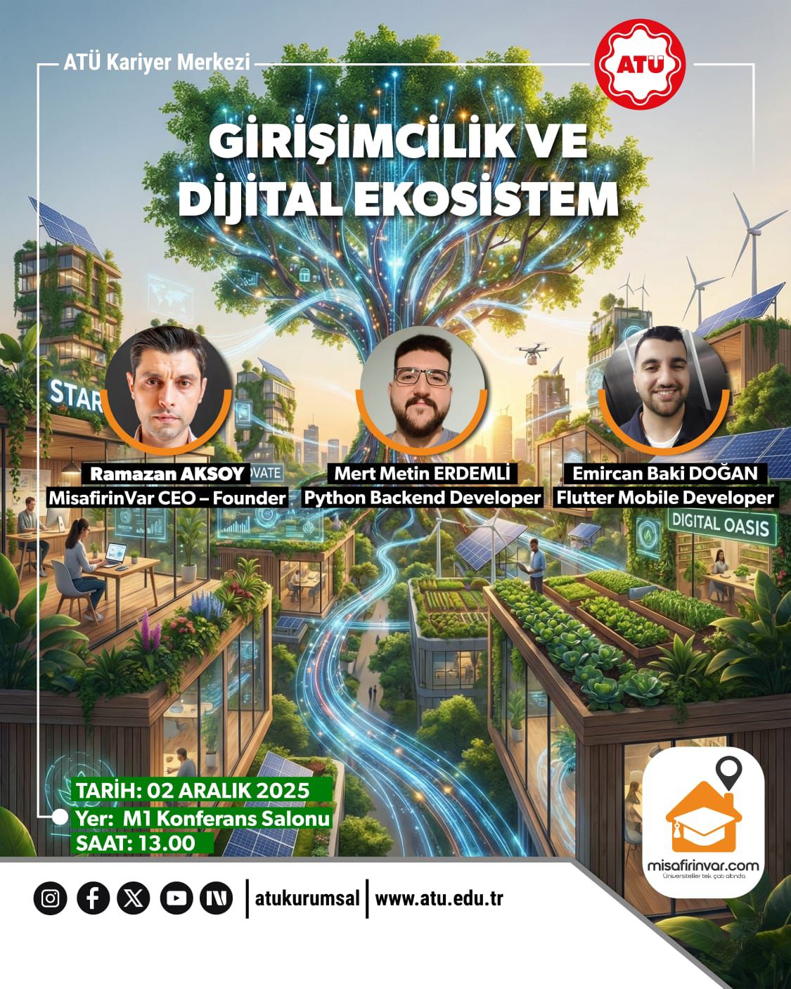 MisafirinVar, ATÜ Kariyer Merkezi Etkinliğinde Girişimcilik Vizyonunu Paylaştı!