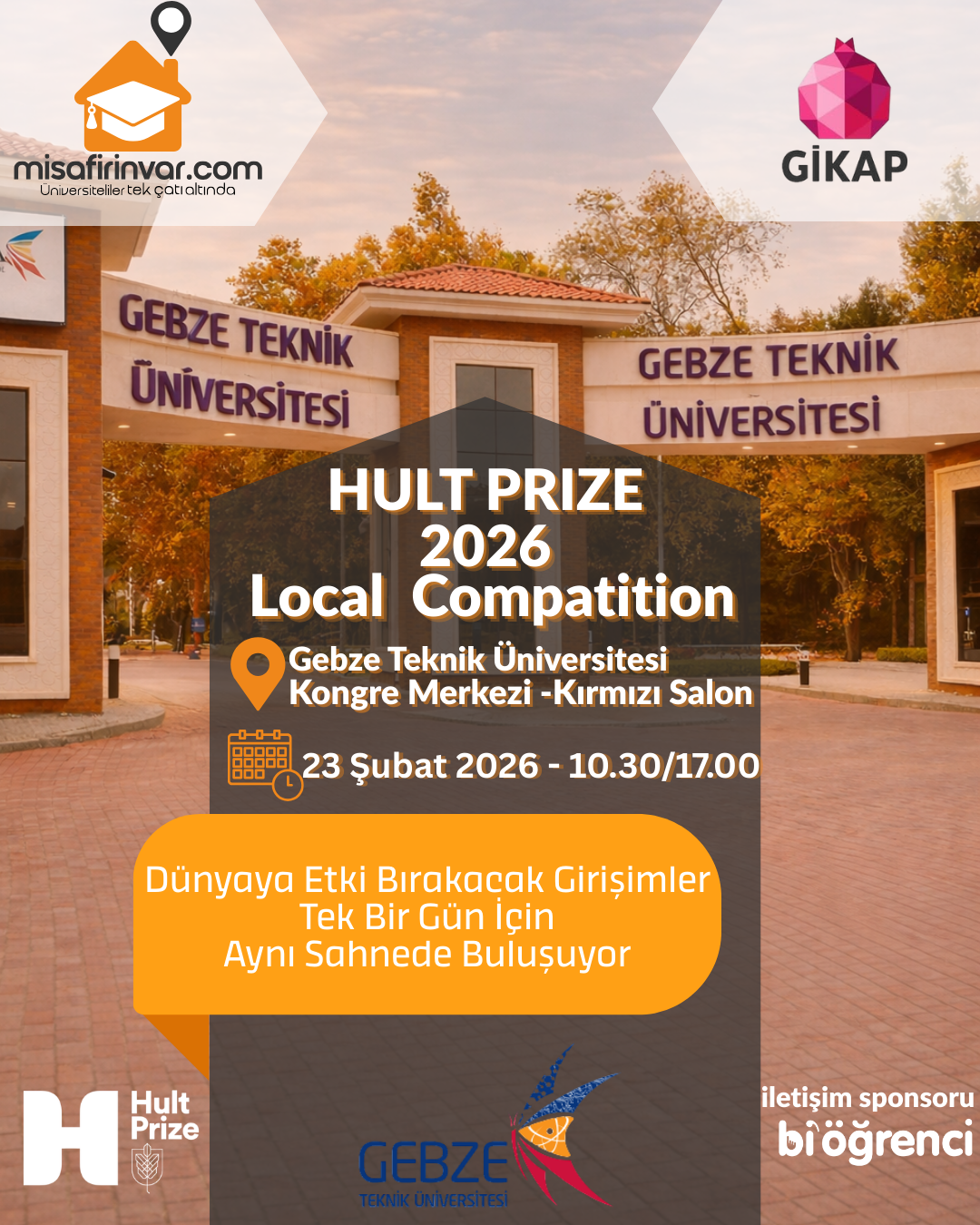 MisafirinVar, Hult Prize 2026 Gebze Teknik Üniversitesi Yerel Yarışmasında!